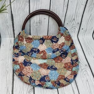 Handmade 1970s Quilted Tote Bag